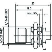 Telegärtner - Koax-Steckverbinder TNC-Kabeleinbaubuchse löt 100023757 G10(RG402/U) 806 − 5 Stück