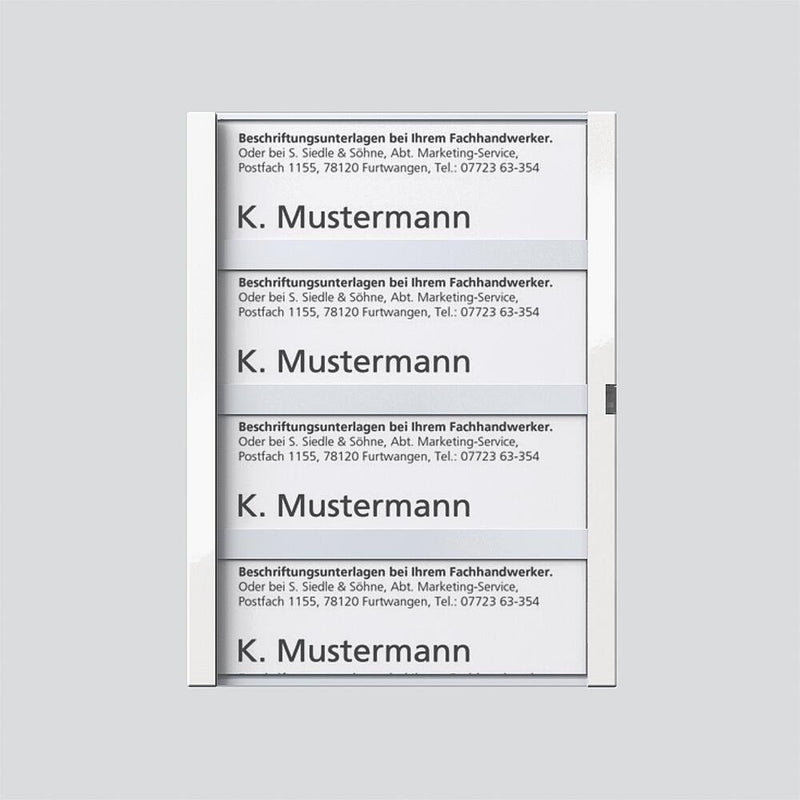 Siedle&Söhne - Zubehör/Ersatzteile für Türkommunikation Namensschild ws-hgl 200029960-00 f. TM612-4/BTM650-04 − 1 Stück