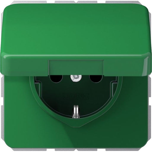 Jung - Steckdose SCHUKO-Steckdose 16A 250V CD 1520 BFKIKL GN Klappdeckel