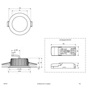 EVN Lichttechnik - Downlight/Strahler/Flutlicht LED-Deckeneinbauleuchte L44101327 2700K rund IP44-240V
