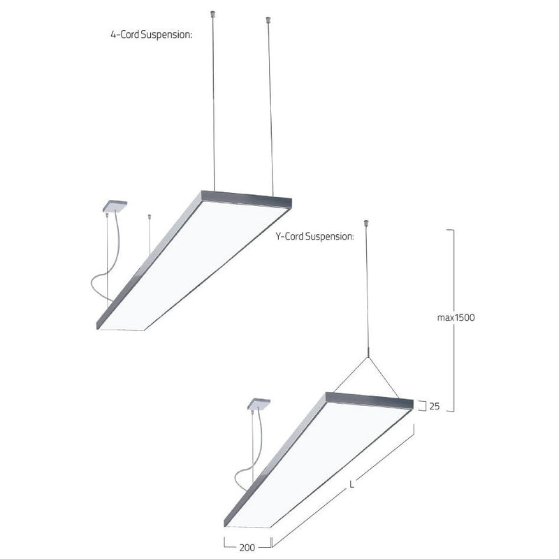 Lightnet - Pendelleuchte LED-Pendelleuchte CP4AEL-840M-L1500-YC 4000K, d/i