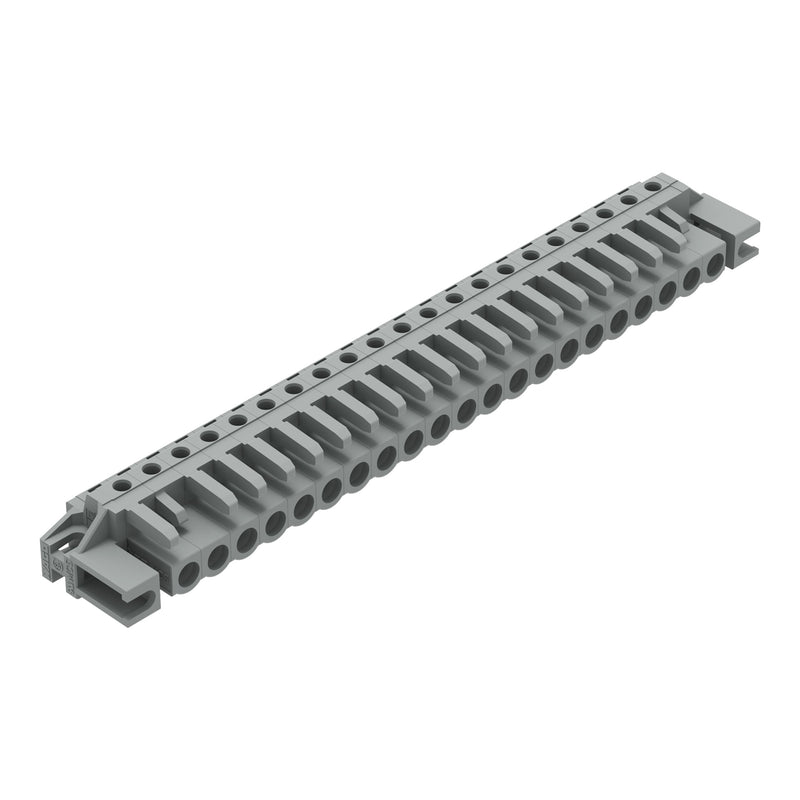 WAGO - Leiterplattensteckverbinder THT-Federleiste abgewink. 232-251/047-000 Rastermaß 5mm,grau − 10 Stück