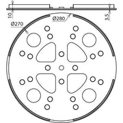 DEHN - Sockel für Fangeinrichtung Blitzschutz Unterlegplatte Kunststoff ULP KS D280 SW D280mm sw