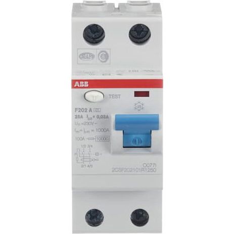 ABB Stotz S&J - Fehlerstrom-Schutzschalter FI-Schutzschalter F202A-25/0,03 pro M Compact