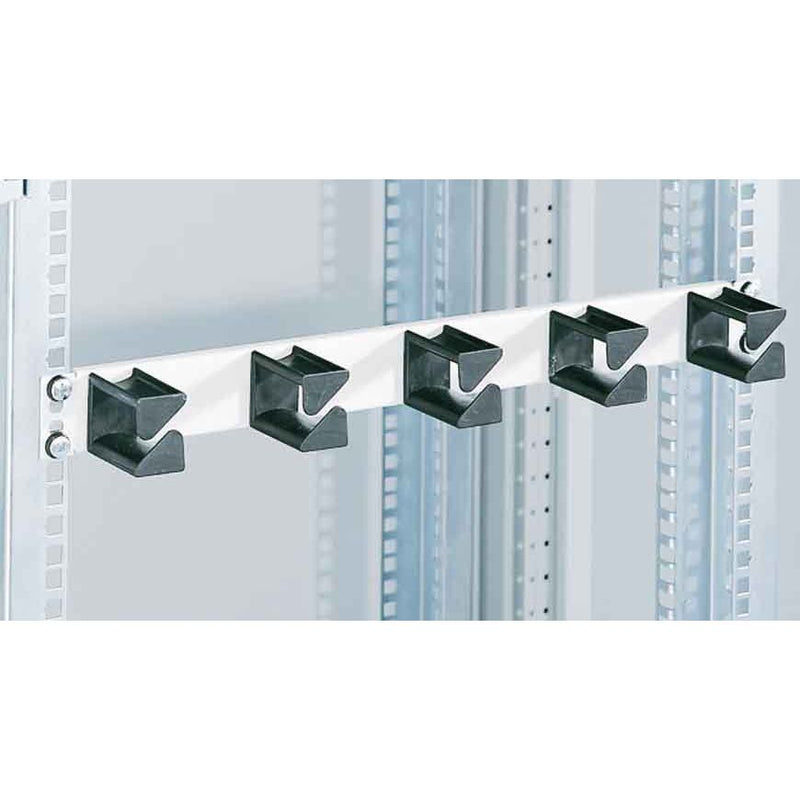 Schäfer IT - Kabelführung für Gehäuse/Schränke 482,6mm (19")-Rangierpanel B7970000 RAL7035,1HE,5Kst.Büg