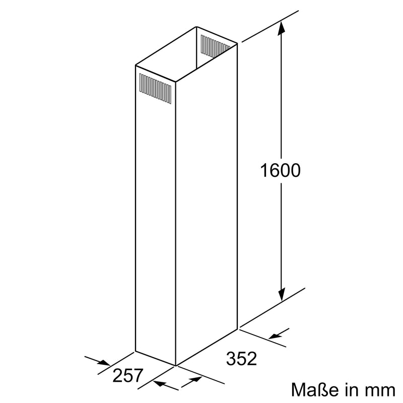 Siemens - Zubehör/Ersatzteile für Dunstabzugshauben Kaminverlängerung LZ12385 1600mm