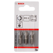 Bosch - Bit Schrauberbit Extra-Hart PZ 2607001558 2, 25 mm, 3er-Pack