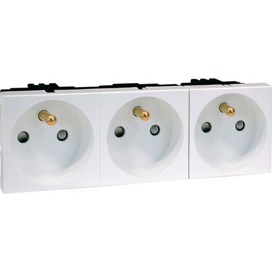 Peha - Schalter-/Steckdosenkombination Steckdose m.Erdungsstift B 6273.02 EMS SI 2f,erh.Berührs., rws