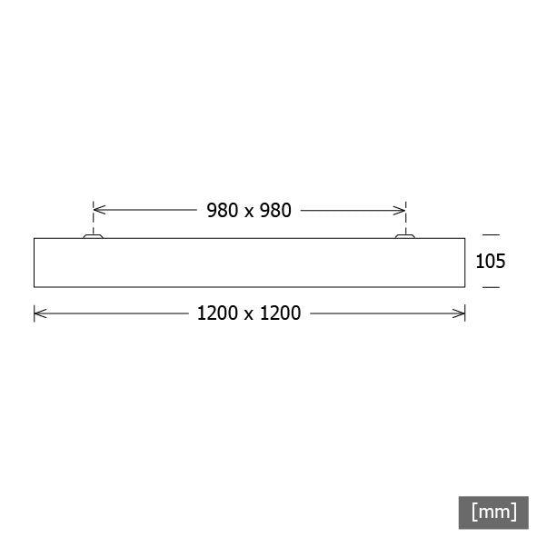 LTS Licht&Leuchten - Decken-/Wandleuchte LED-Anbauleuchte PLL521200302/DALI si 197W 3000K 15029lm