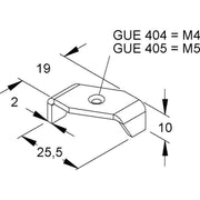 Niedax - Gleitmutter Gleitmuttern GUE 405 − 100 Stück