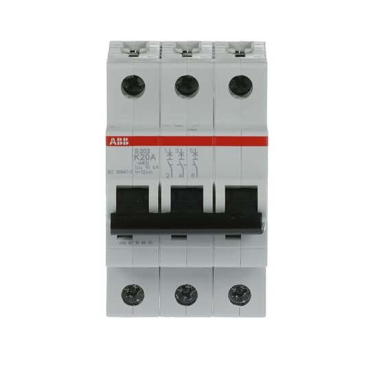 ABB Stotz S&J - Leitungsschutzschalter Sicherungsautomat S203-K20 K,6kA,20A,3P