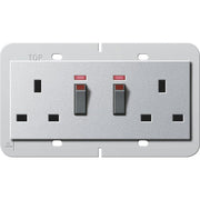 Gira - Steckdose Doppelsteckdose 13A 278426 abschaltbar alu