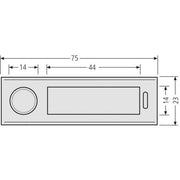 Renz Metallwaren - Klingeldrücker Kombitaster 97-9-00073 brz 75x23 eloxal
