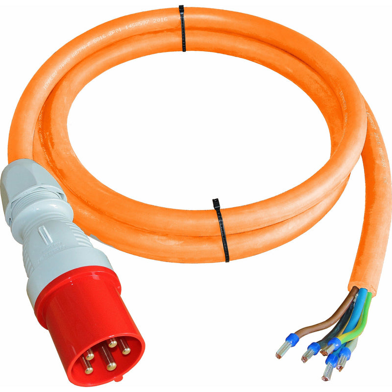 Walther Werke - Netzanschlussleitung CEE-Anschlussleitung 3,0m 39600516030008 Stecker 63A5P400V6h