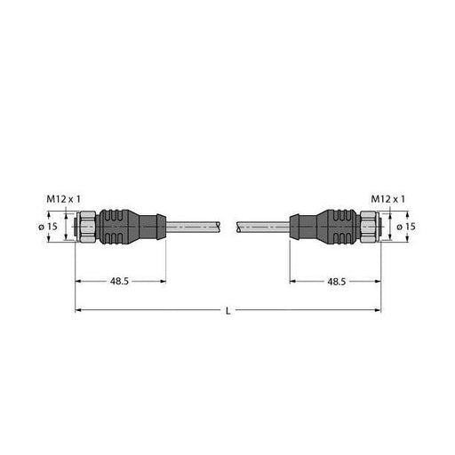Turck - Konfektioniertes Sensor-Aktor-Kabel Feldbusleitung RKCV-RKCV #8900672 4-polig