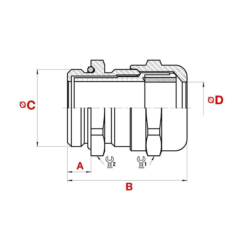 Plica - Kabelverschraubung 934304016 M16 (4-9,5) INOX − 50 Stück