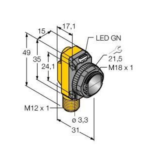 Turck - Einweg-Lichtschranke Opto Sensor QS186LE11Q8 Laser Sender