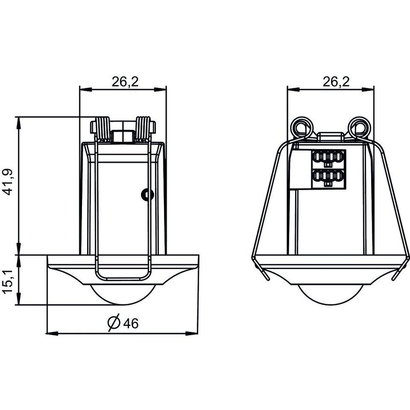 Theben - Bussystem-Bewegungsmelder KNX-Mini-Präsenzmelder PiccolaP360KNXDEWH Deckenmontage DE − 1 Stück