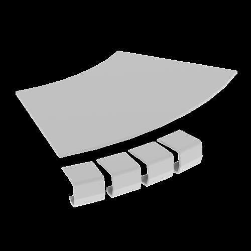 Unex - Deckel Bogen für Kabeltragsystem Abdeckung Bogen 45 Grad 67214-04 200 R300 U23X − 1 Stück by Unex
