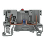WAGO - Bauelement-Reihenklemme 1-Leiter/1PinBauelementkl. 769-239/281-434 LED rot,DC 24 V,grau − 100 Stück