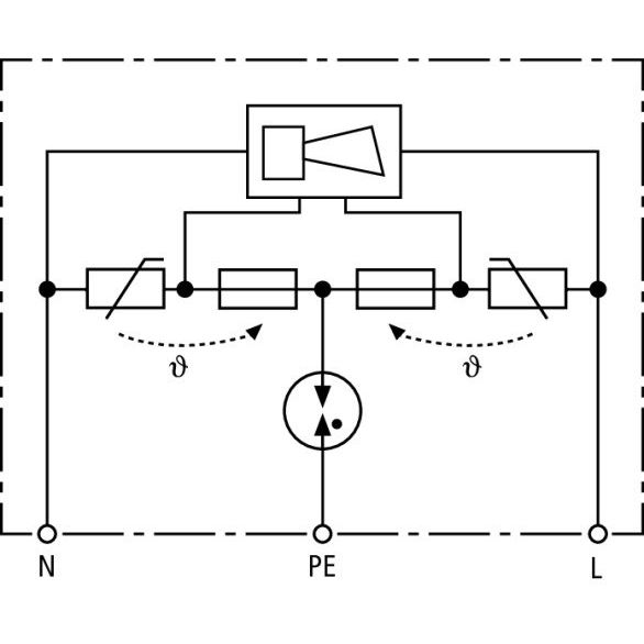 DEHN - Geräteüberspannungsschutz für Energietechnik/Stromversorgung ÜS-Ableiter DEHNflex DFL M 255 230V,IP20,Typ3