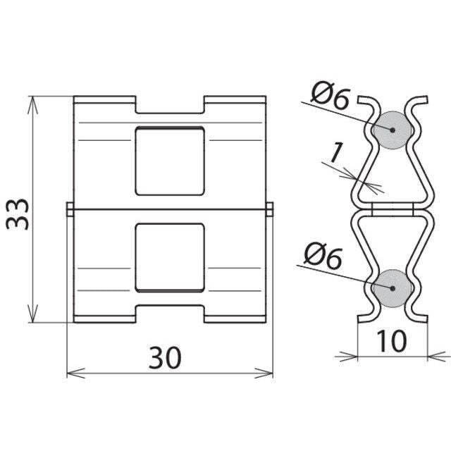 DEHN - Verbinder für Blitzschutz Bewehrungsklemme DC BK 6 RD6 STBLANK DEHNclip 6/6mm