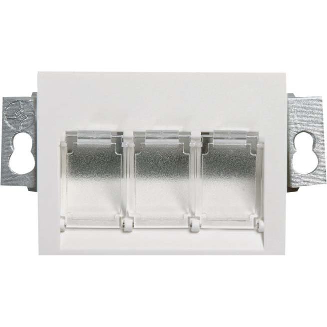 Telegärtner - Kommunikationsanschlussdose Kupfer Modul-Aufnahme 3-fach 100022170 55x41, für GB2/3 − 5 Stück