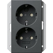 Gira - Steckdose Doppeldose SCHUKO 273128 1fach anth
