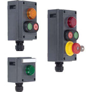 Stahl - Befehls- und Meldegeräte-Kombination im Gehäuse Befehlsgerätesystem 8040/1180X-34H01SF01