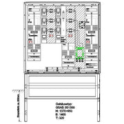 GSAB Elektrotechnik - Zähler-Komplettschrank Wandlermessung 22.W250.AR-01Ei 250A mit NA-Schutz