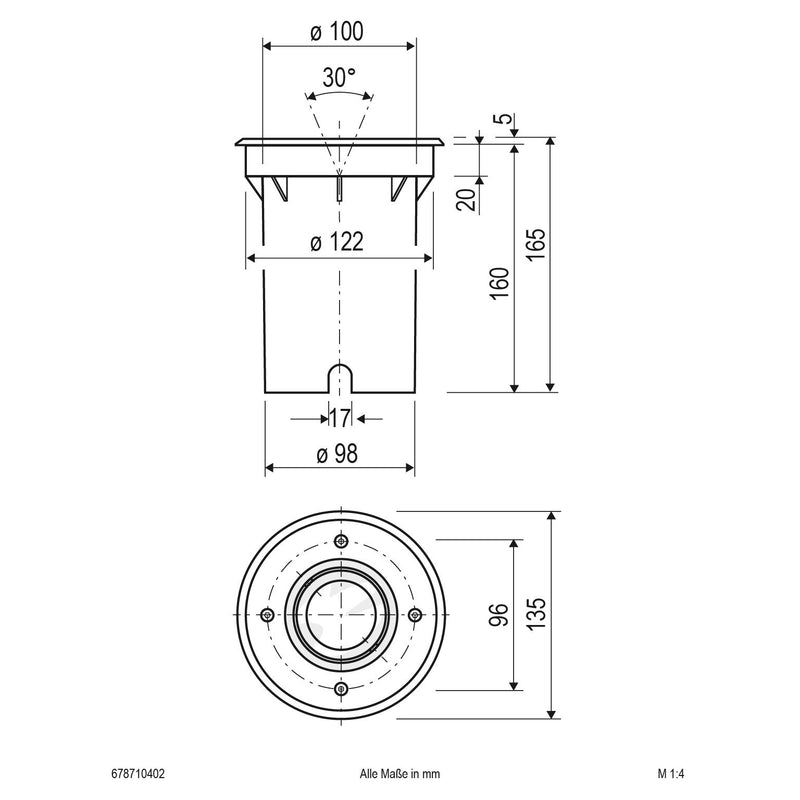 EVN Lichttechnik - Bodeneinbauleuchte LED-Bodeneinbauleuchte 678710402 IP67