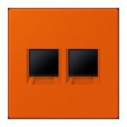 Jung - Einsatz/Abdeckung für Kommunikationstechnik Abdeckung (gerastet) LC 1969-2 WE 260 orange vif (4320S)