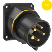 Walther Werke - CEE-Gerätestecker (IEC 60309) CEE NEO Phasenwender FW713504PH schräg 16A5P4h IP54 − 10 Stück