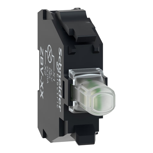 Schneider Electric - Lampenfassungsblock für Befehls- und Meldegeräte LED-Modul ZBVBG1 24-120VAC/DC ws − 5 Stück