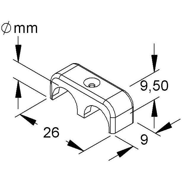 HKL - Nagelschelle (für Kabel) Top-Nagelschelle gr 1566/2 2-fach 7-11 − 100 Stück