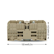 WAGO - Durchgangs-Reihenklemme Bolzenklemme 884-7000 M8,beige − 10 Stück