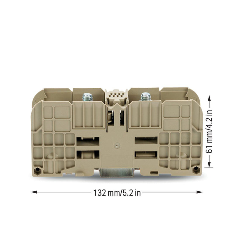 WAGO - Durchgangs-Reihenklemme Bolzenklemme 884-7000 M8,beige − 10 Stück
