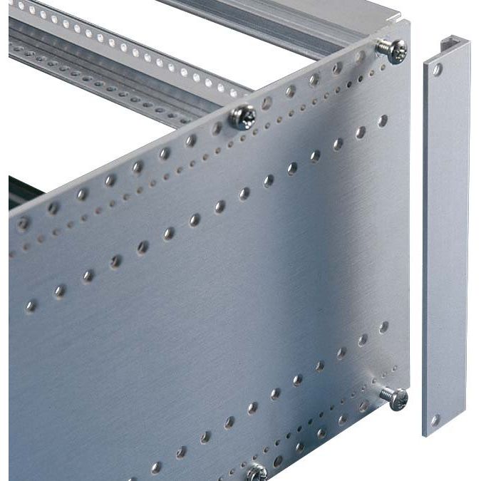 Heitec - Befestigungsteil für Baugruppe mit Rastermaß 482,6 mm (19 Zoll) Abschlußprofil 3685.276 (VE2) hinten, 3HE