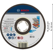 Bosch - Trenn-/Schleifscheibe PRO Multi Material X-Lock 2608619270 Trennscheibe 125 x
