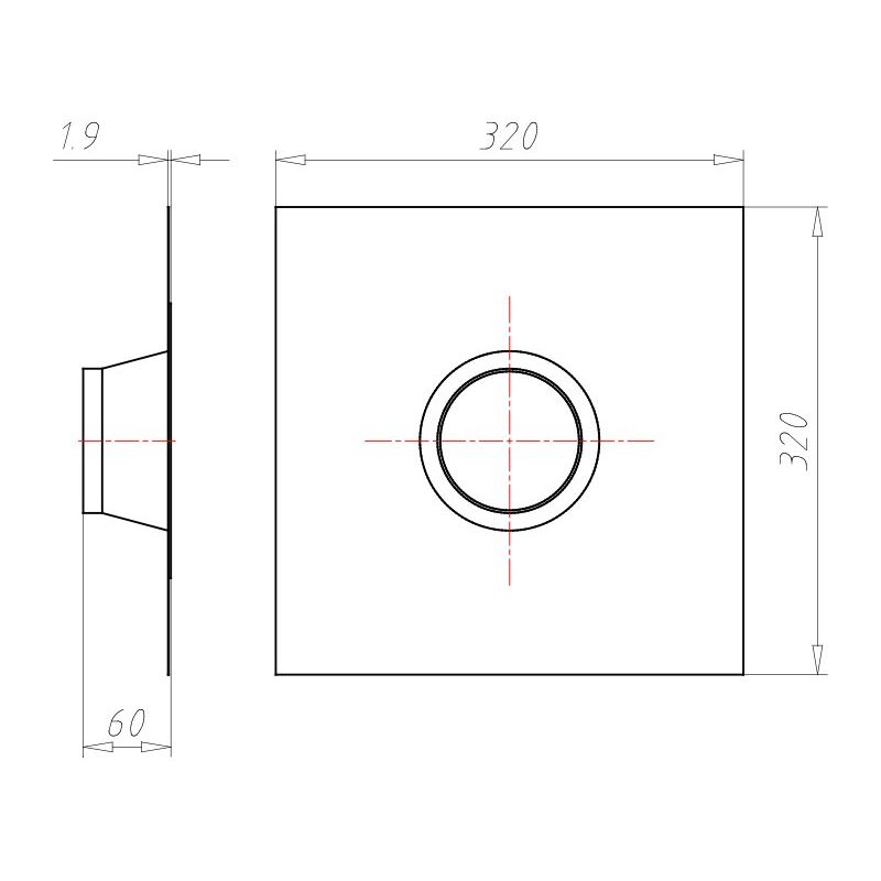 Kaiser - Zubehör/Ersatzteile für Dose/Gehäuse für Montage in der Wand/Decke Rohrmanschette 9079-54 D100-110mm Alu-Butyl