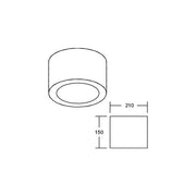 Brumberg Leuchten - Decken-/Wandleuchte LED-Anbaudownlight 230V 12596183DA 930