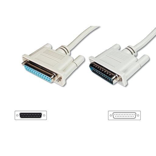 DIGITUS - PC-Kabel Verlängerungskabel AK-610201-030-E D-SUB 25/Bu