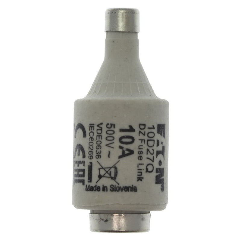 Eaton - D-Sicherungseinsatz Sicherungseinsatz Nieders. FUSE 10A D#10D27Q 10A AC 500V 50kA − 25 Stück