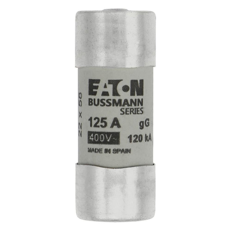 Eaton - Zylindrische Sicherung Sicherungseinsatz C22G125S 125 A, AC 400 V − 10 Stück