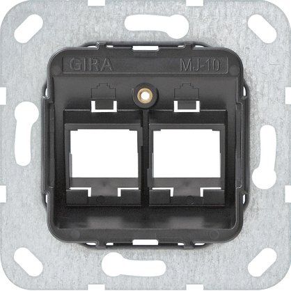 Gira - Einsatz/Abdeckung für Kommunikationstechnik Modular Jack 10 2fach 561000 UP Tragring