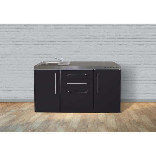 Stengel - Mini-Küche Miniküche Premiumline MPGSSM160KSGSGKFliBr Schwarz matt