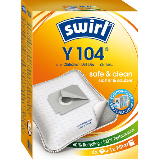 Swirl - Zubehör/Ersatzteile für Bodenpflege Staubbeutel Y 104 EcoPor VE4 für übrige Marken