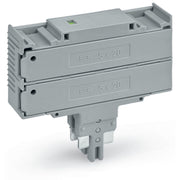 WAGO - Bauelementestecker Doppelsicherungsstecker 2003-911/1000-923 Leuchtanzeige,grau − 25 Stück