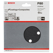 Bosch - Schleifpapier/Schleifvlies PRO F355 Schleifblatt, 150 2608605124 mm, G80, 5-tlg