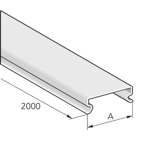Pflitsch - Oberteil für Leitungsführungskanal Minikanal-Deckel PIK D 15 S verz./blank,2m − 1 Stück by Pflitsch
